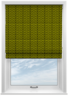 Orla Kiely Linear Stem, Olive & Black - Roman Blind